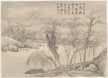 Winter Landscapes and Flowers. Creator: Qian Weicheng
