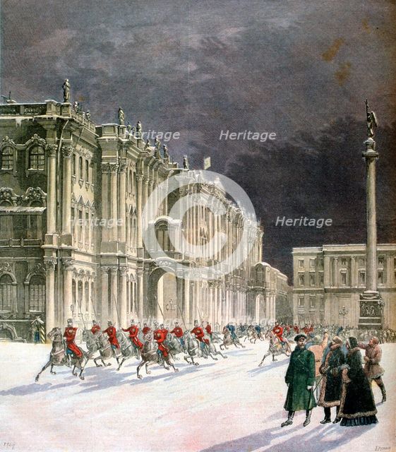 Winter Palace, Saint Petersburg, Russia, 1891. Creator: F Meaulle.