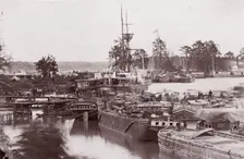 Winter Quarters, Fort Brady, ca. 1865. Creator: Unknown