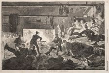 Winter Quarters in Camp - The Inside of a Hut, 1863. Creator: Winslow Homer (American, 1836-1910)