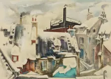 Winter, Quebec, 1925. Creator: Preston Dickinson