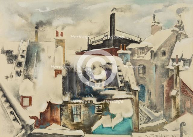 Winter, Quebec, 1925. Creator: Preston Dickinson.