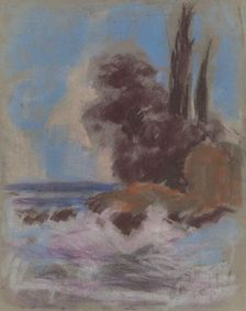 Winter river, 1928-1930. Creator: Zolo Palugyay