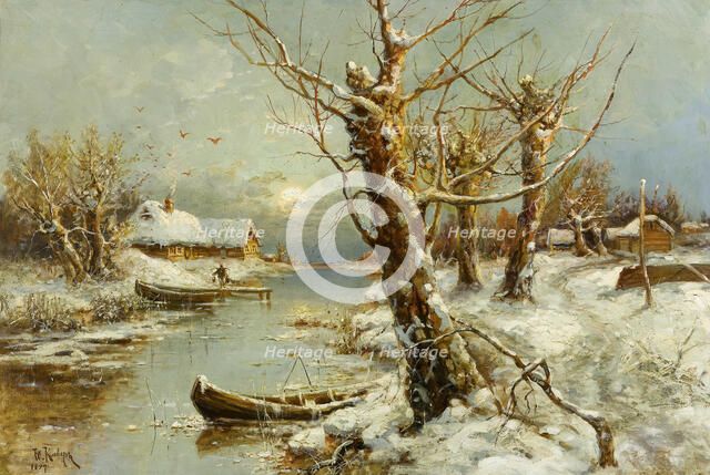 Winter River Landscape, 1897. Artist: Klever, Juli Julievich (Julius), von (1850-1924)