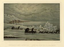 Winter Road Along the Shore of the Sea of Okhotsk, 1856. Creator: Ivan Dem'ianovich Bulychev