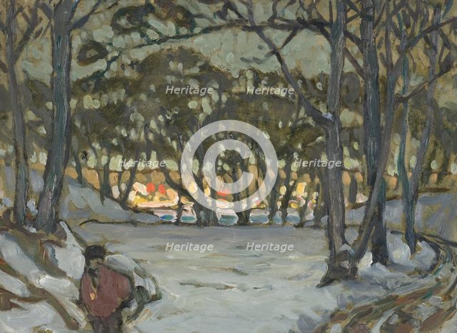 Winter Study from Djurgården, Stockholm, 1921. Creator: Anna Katarina Boberg.