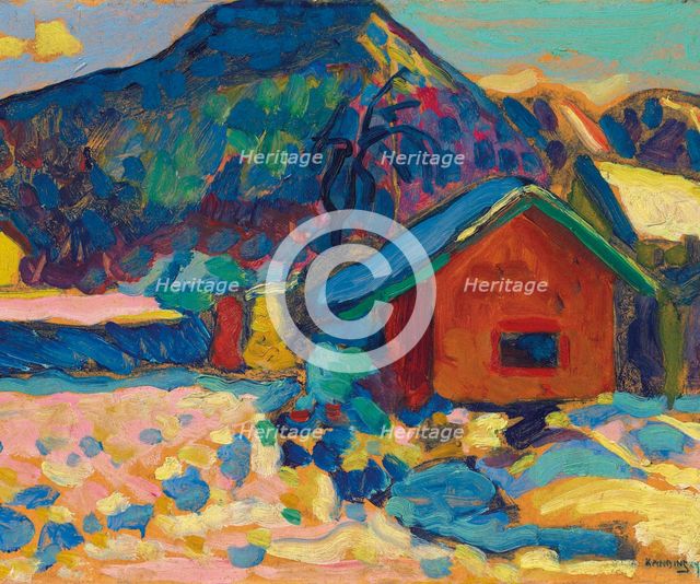 Winter study with mountain, 1908.