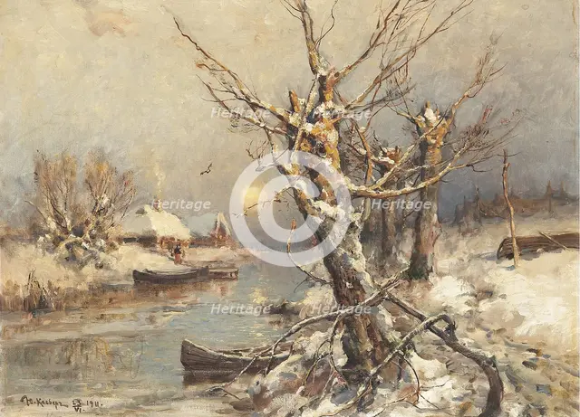 Winter sun, 1911. Artist: Klever, Juli Julievich (Julius), von (1850-1924)