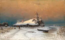 Winter Sunset, 1887. Artist: Klever, Juli Julievich (Julius), von (1850-1924)