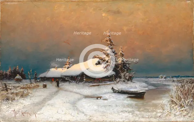 Winter Sunset, 1887. Artist: Klever, Juli Julievich (Julius), von (1850-1924)