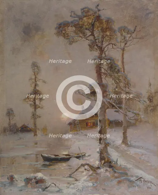 Winter Sunset, 1900. Artist: Klever, Juli Julievich (Julius), von (1850-1924)