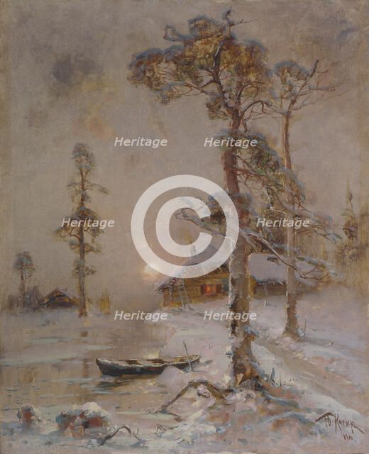 Winter Sunset, 1900. Artist: Klever, Juli Julievich (Julius), von (1850-1924)