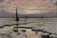 Winter Sunset, ca. 1890. Creator: Birge Harrison
