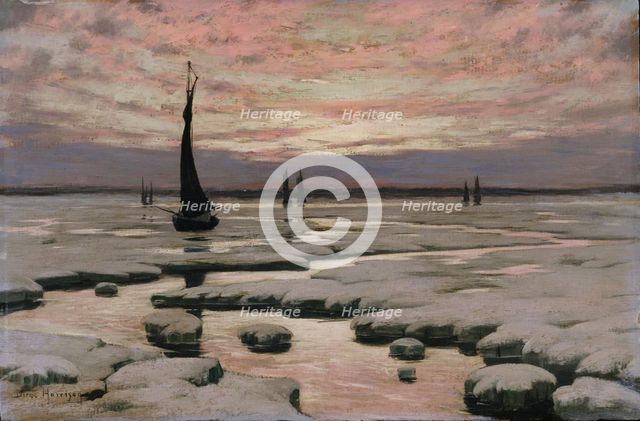 Winter Sunset, ca. 1890. Creator: Birge Harrison.