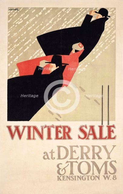 Winter Sale at Derry & Toms, 1919. Creator: McKnight Kauffer, Edward (1890-1954).