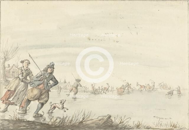 Winter scene, 1661-1693. Creator: Gerrit Grasdorp.