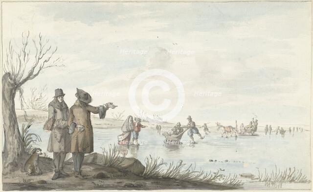 Winter scene, 1661-1693. Creator: Gerrit Grasdorp.