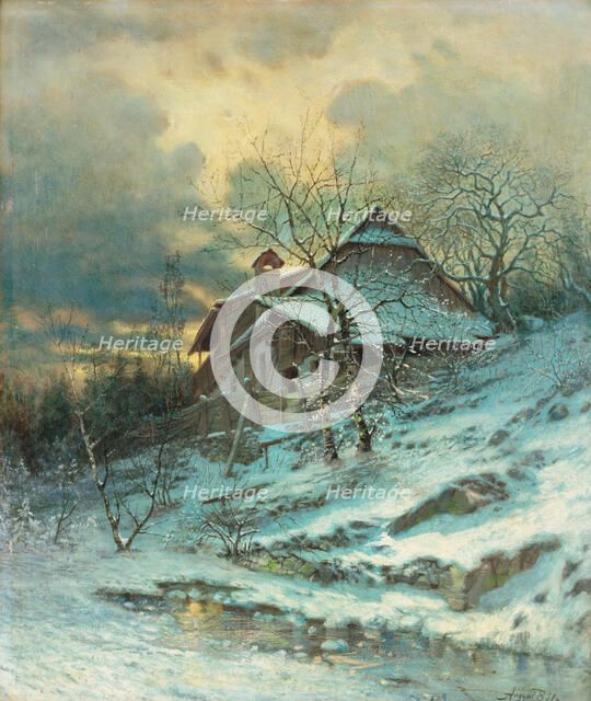 Winter scene, 1902. Creator: Vojtech Angyal.