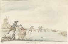 Winter scene on the Black Water near Zwolle, 1661-1693. Creator: Gerrit Grasdorp