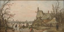Winter Scene at a Farm, 1623-1626. Creators: Jan van Goyen, Esaias van de Velde