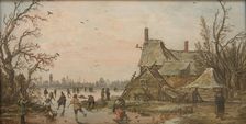 Winter Scene at a Farm, 1623-1626. Creators: Jan van Goyen, Esaias van de Velde