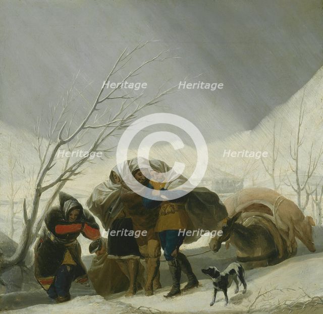 Winter Scene, c. 1786. Creator: Francisco Goya.