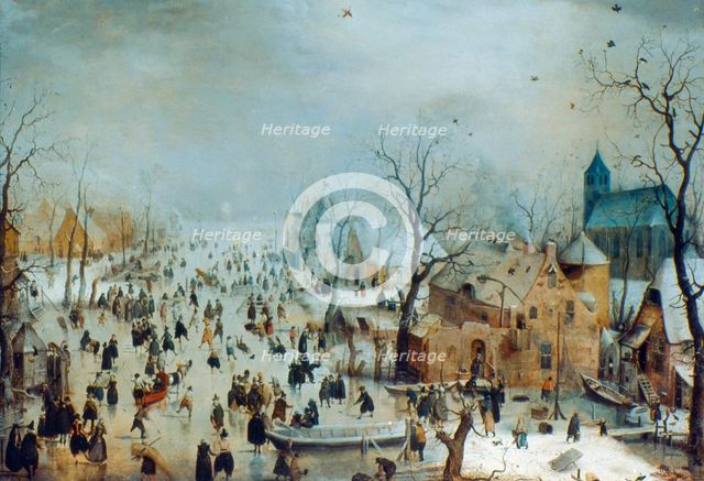 'Winter Scene with Ice Skaters', c1608. Artist: Hendrick Avercamp