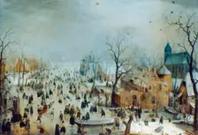 Winter Scene with Ice Skaters c1608. Artist: Hendrick Avercamp