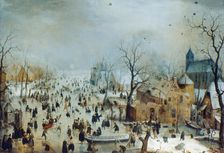 Winter Scene with Ice Skaters c1608. Artist: Hendrick Avercamp