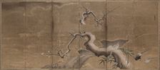 Winter Scene with Plum Trees and Pheasants , early 1600s. Creator: Kano Naonobu (Japanese, 1607-1650)