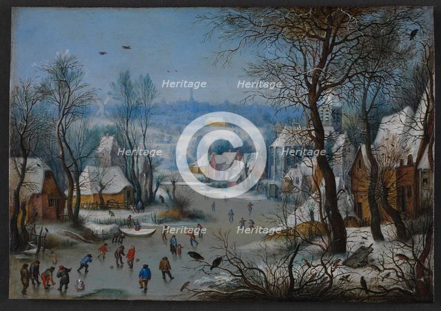 Winter Scenery, 1600-1614. Creator: Bruegel the Elder, Pieter, after (1526-1569).
