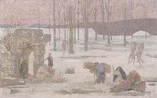 Winter, sketch for the Hôtel de Ville in Paris, between 1889 and 1892. Creator: Pierre Puvis de Chavannes