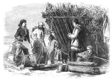 Winter sports in Canada: moose-hunting: the return, 1868. Creator: Unknown