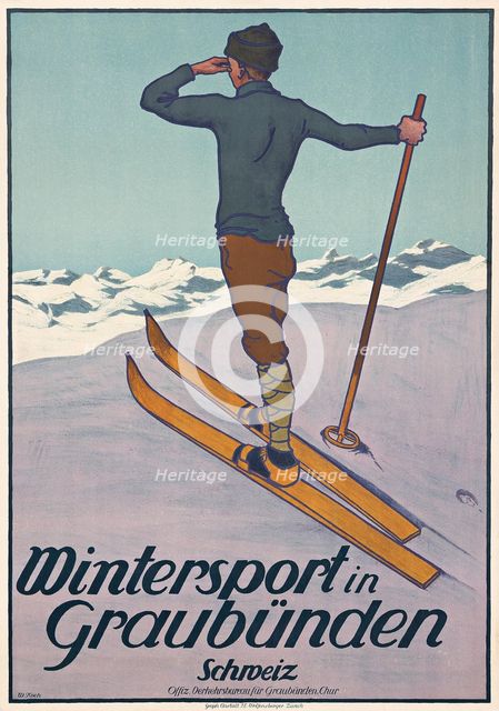 Winter Sports in Graubünden, 1907. Creator: Koch, Walther (1875-1915).