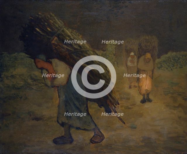 'Winter - The faggot gatherers', 1868-75. Creator: Jean Francois Millet.