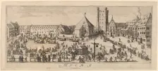 Winter: The Parade Ground, c. 1628/1629. Creator: Wenceslaus Hollar