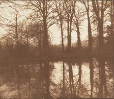 [Winter Trees, Reflected in a Pond], 1841-42. Creator: William Henry Fox Talbot