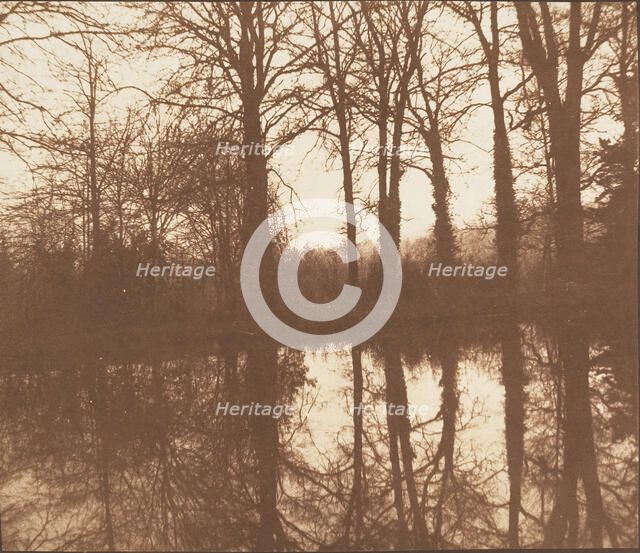 [Winter Trees, Reflected in a Pond], 1841-42. Creator: William Henry Fox Talbot.