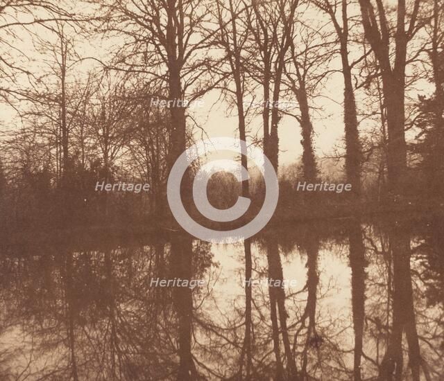 Winter Trees, Reflected in a Pond, 1841-1842. Creator: William Henry Fox Talbot.