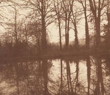 Winter Trees, Reflected in a Pond, 1841-1842. Creator: William Henry Fox Talbot