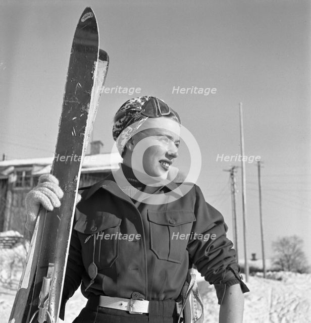 Winter vacation in Are, Sweden, 1949.
 Creator: Unknown.