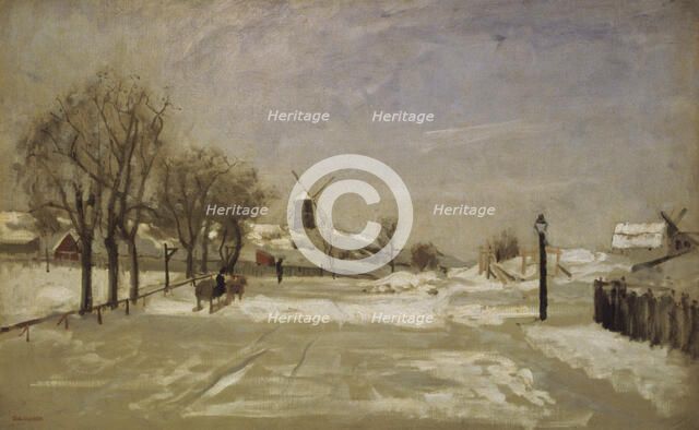 Winter - View of Eriksberg, Stockholm , c1880. Creator: Carl Skanberg.