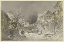 Winter view of Falkenstein, c1840-1900. Creator: Anton Burger