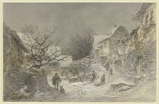 Winter view of Falkenstein, c1840-1900. Creator: Anton Burger