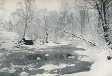 Winter view of the open-air museum at Skansen c1900