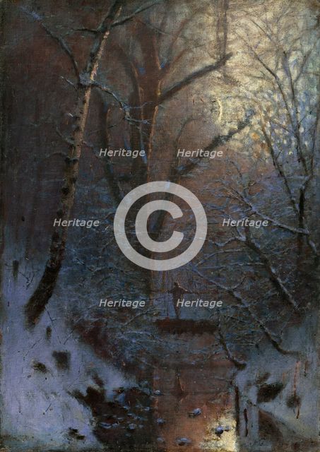 Winter. Winter Night, 1888. Creator: Ladislav Mednyanszky.