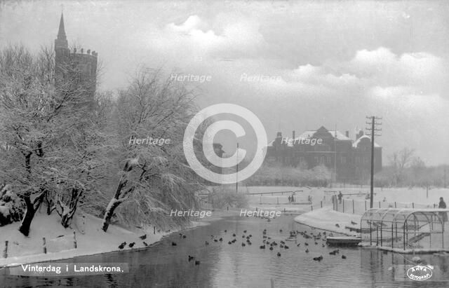 Winter's day, Landskrona, Sweden 1925. Artist: Unknown