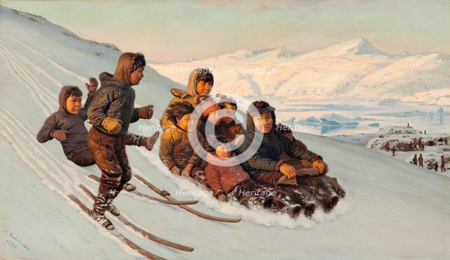 Wintertime in Greenland, 1875. Creator: Carl Rasmussen.