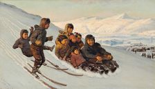 Wintertime in Greenland, 1875. Creator: Carl Rasmussen