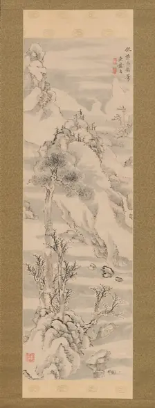 Wintry Landscape, in the Style of Guo Zhongshu, late 18th century. Creator: Ike no Taiga